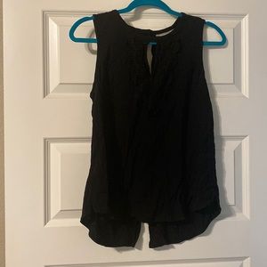 Black dress lace sleeveless top size large